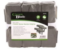 GREEN BLADE 10pc Grey Cobble Stone Garden Edging