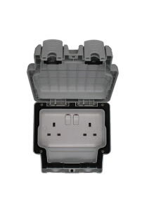 Weatherproof 2g Switched Socket IP66 (E613DB-N) (Thrion)