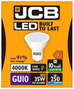 JCB GU10 230lm 3.5 W Cool White Box of 1