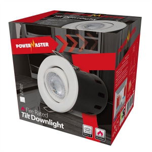 POWERMASTER Fire Rated Tilt Downlight - WHITE