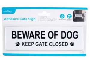 ASHLEY Beware of The Dog Sign