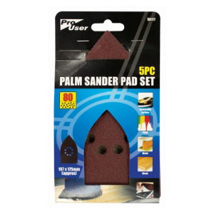 PRO USER 80 Grit 5 Piece Palm Sander Pad Set