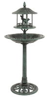 KINGFISHER Bird Bath With Sheltered Feeding Table