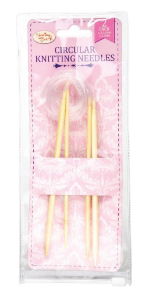 SEWING BOX 2 Bamboo Knitting Needles 3.5mm, 5mm