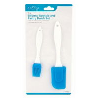ASHLEY 2 Piece Silicone Spatula & Pastry Brush