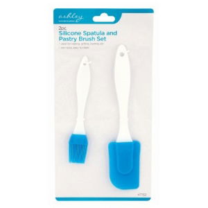ASHLEY 2 Piece Silicone Spatula & Pastry Brush