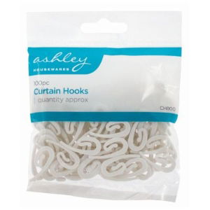 ASHLEY 100 Pack Curtain Hooks