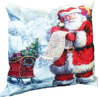 XMAS HAUS Christmas Themed Cushion Santa's List