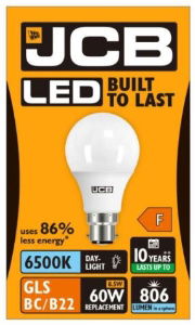 JCB A60 806lm OPAL B22 6500K BOX Daylight