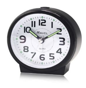 RAVEL Easy Read Pastel Alarm clocks Quiet Sweep Black