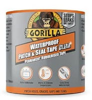 GORILLA 2.4m Clear Waterproof Tape 3 Pack