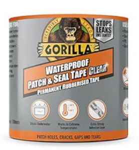 GORILLA 2.4m Clear Waterproof Tape 3 Pack