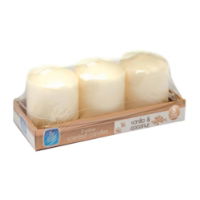 PAN AROMA Set Of 3 Votive Candles Vanilla & Coconut