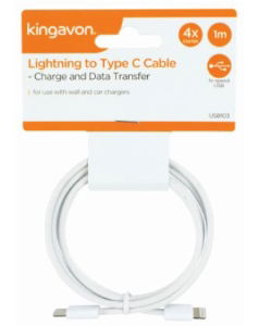 KINGAVON 1m Lightning to Type C Cable