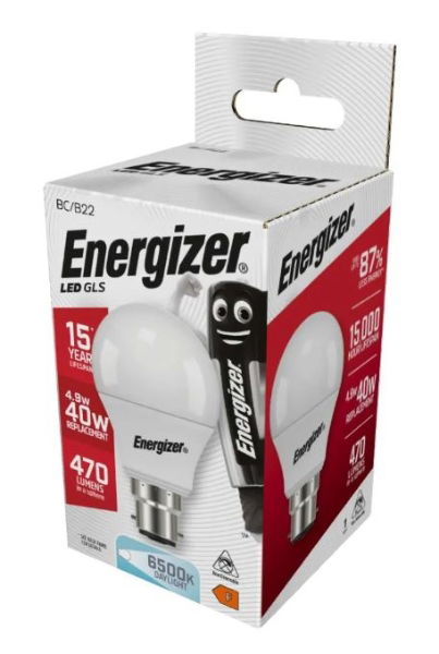 ENERGIZER LED GLS 470LM B22 DAY LIGHT BOX