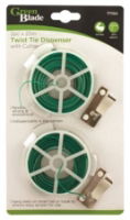 GREEN BLADE 2pc x 25m Twist Tie Dispenser with Cutter