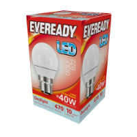 EVEREADY LED Golfball 470lm Daylight BC 10,000Hrs