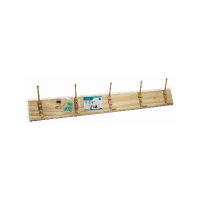ASHLEY 5 Hook Hat & Coat Rack Pine