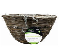 GREEN BLADE 12" Rattan Hanging Basket