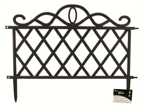 GREEN BLADE Black Plastic Garden Border Fence