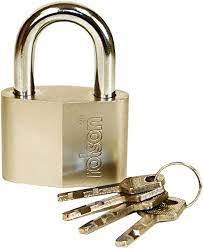 ROLSON 60mm Solid Steel Padlock 4 Keys