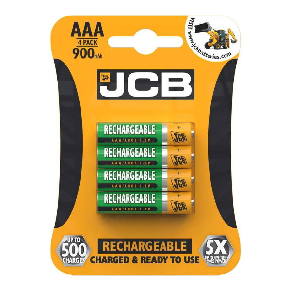 JCB Rechargeable AAA 900mAh