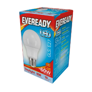 EVEREADY LED GLS 806lm Daylight E27 10,000Hrs